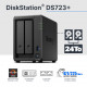 Ynisek Solution DS723+ 2Go Serveur de Stockage NAS 24To (2x 12To) WDRED Plus