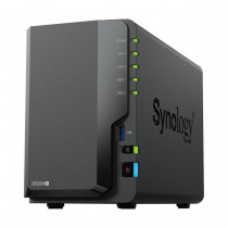 Synology DS224+ - Boitier NAS 2 baies pour disques 3.5p et SSD 2.5p - CPU Intel Celeron