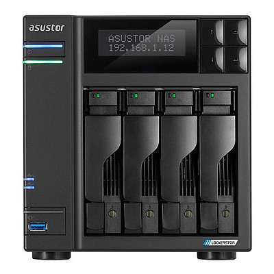 AS6704T - AS6704T NAS 4 baies 2.0/2.9 GHz QC 4Go - 2 LAN 2.5GbE - USB3.2 - 4 slots M.2 NVM