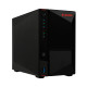 AS5402T - AS5402T NAS 2 baies 2.0/2.9 GHz QC 4Go - 2 LAN 2.5GbE - USB3.2 - 4 slots M.2 NVM