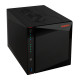 AS5404T - AS5404T NAS 4 baies 2.0/2.9 GHz QC 4Go - 2 LAN 2.5GbE - USB3.2 - 4 slots M.2 NVM