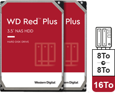 Icone Disque dur Western Digital RED PLUS 2x8To